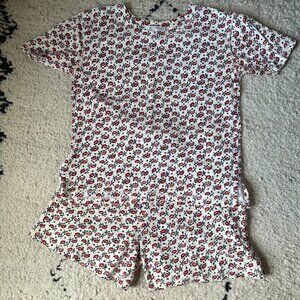Vtg Chaus Sport cotton floral print loungewear (top and shorts) women's M/L